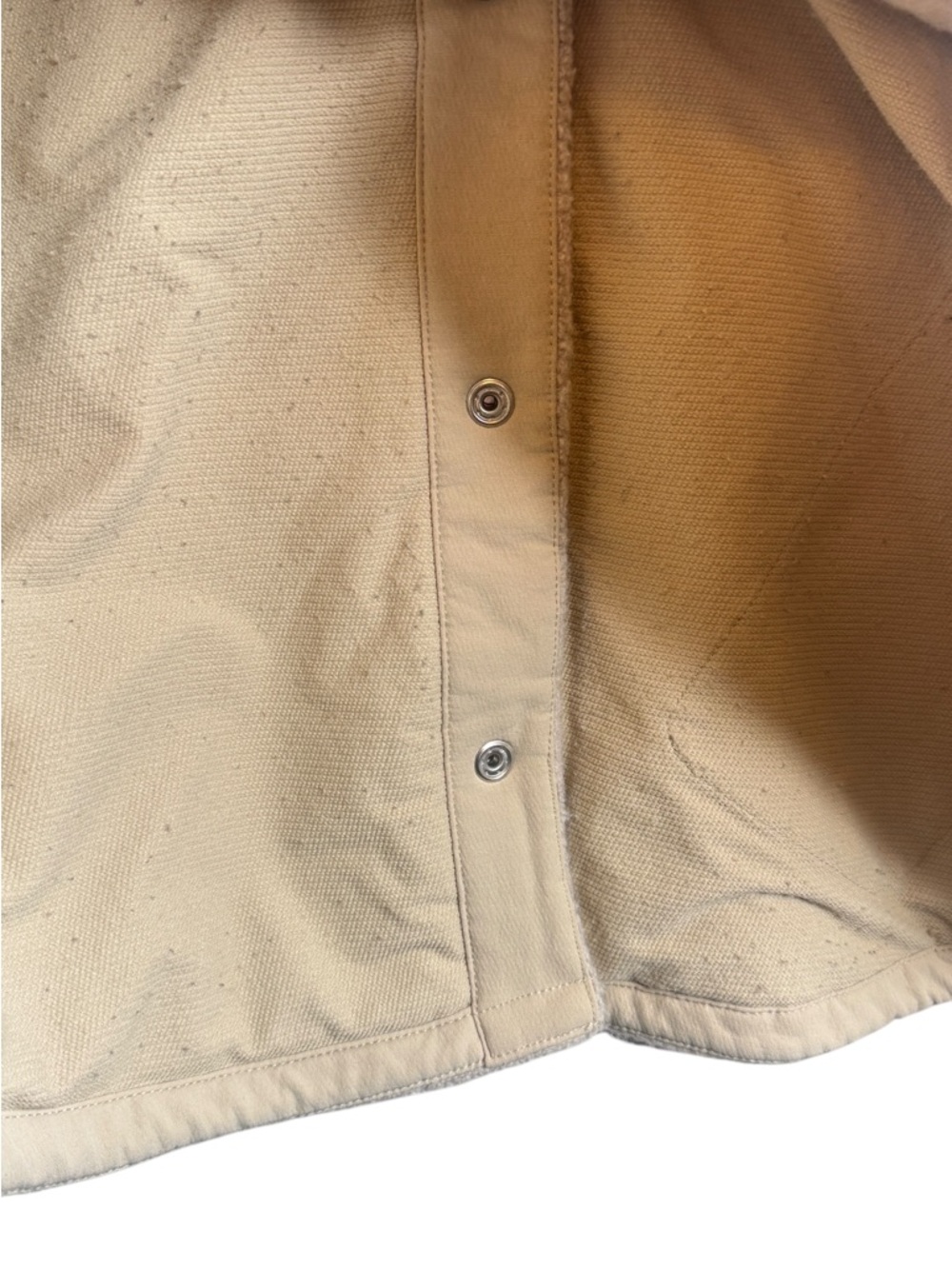 Outdoor Voices MegaFleece Snap Wool Blend Shacket Jacket Tan Cream Medium M - Picture 8 of 12